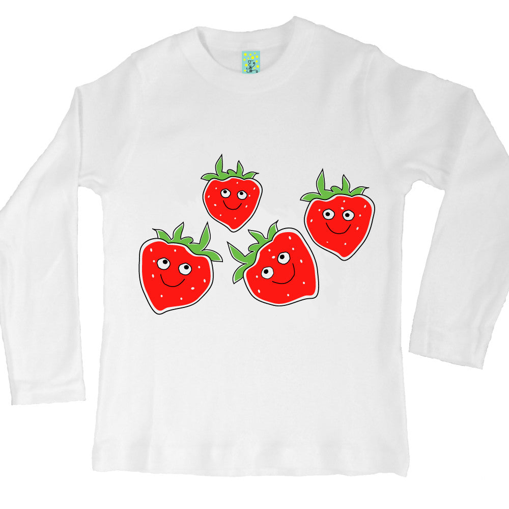 Bugged Out strawberry long sleeve kids t-shirt