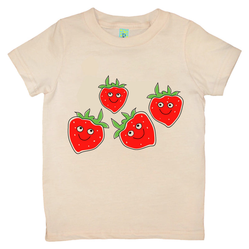 Bugged Out strawberry organic cotton short sleeve kids t-shirt