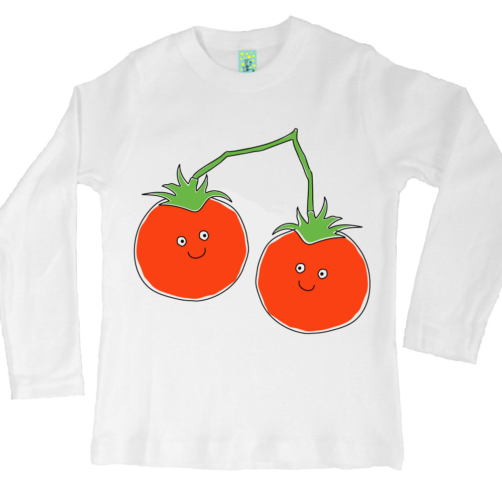 Bugged Out tomato long sleeve kids t-shirt
