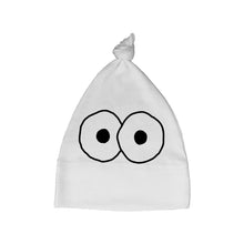 Bugged Out googly eyes organic cotton baby hat - white