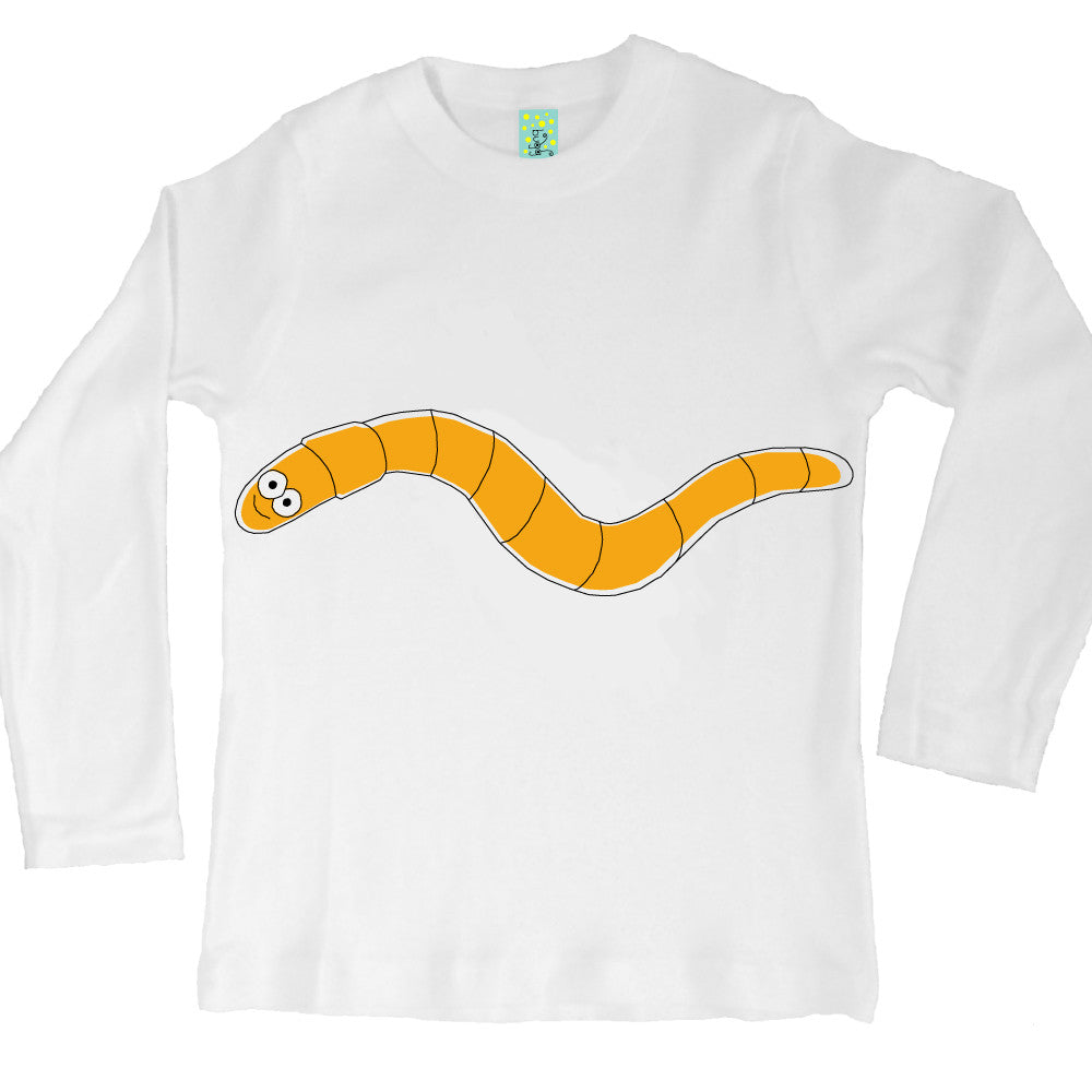 Bugged Out worm long sleeve kids t-shirt